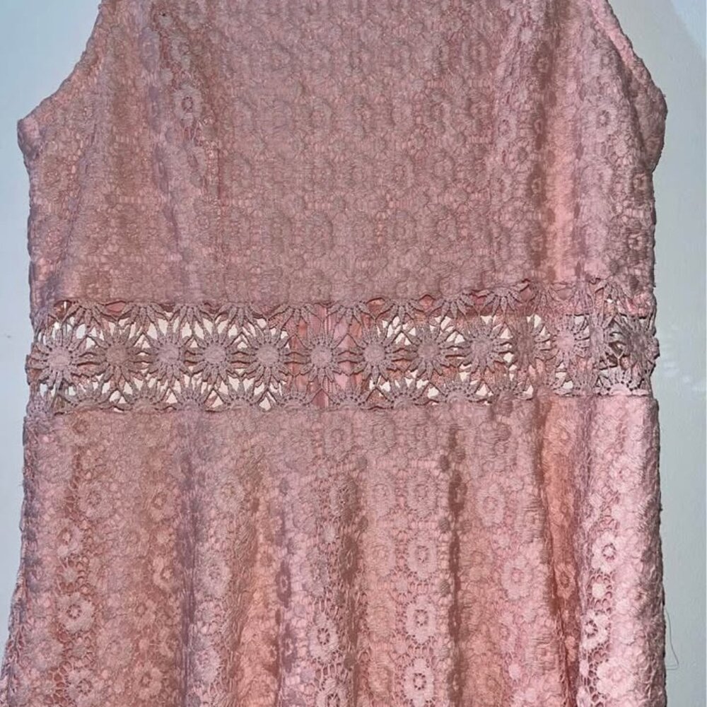 Pink Lace Dress by Iris, Juniors XL - Picture 3 of 12